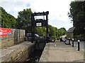 Guillotine lock on the Huddersfield narrow canal