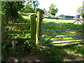 Stile on footpath beside Plas-ym-Mhowys Farm