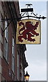 ST9168 : Heraldic Red Lion sign, Lacock by Jaggery