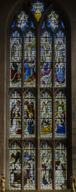 Lady Chapel stained glass window, St Mary's church, Nottingham