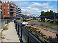 Footbridge leading to Lots Ait on the River Thames