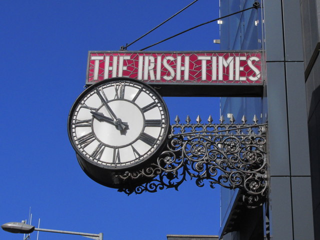 Dublin - The Irish Times Clock, Townsend St