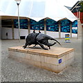 ST5872 : Beetle sculpture in Anchor Square, Bristol by Jaggery