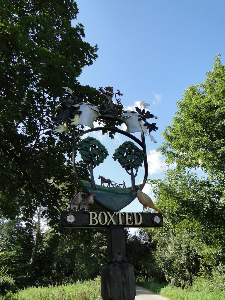 Boxted Village Sign (detail) © Adrian S Pye Cc-by-sa/2.0 :: Geograph ...