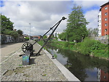 R5857 : Limerick - Old canalside crane by Healy's Field by Colin Park