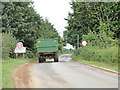 Tractor and trailer entering Hollesley