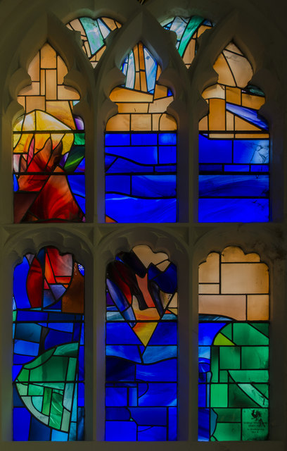 Stained glass window, St Peter's church, Nottingham