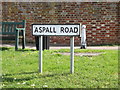 Aspall Road sign