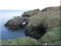 T3393 : Natural arch, W of Bride's Head near Wicklow by Colin Park
