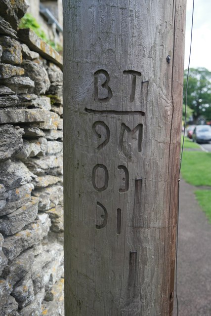 Markings On Telegraph Pole Bob Harvey Geograph Britain And Ireland