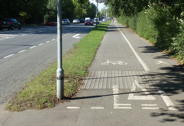 Cycle path along the A309 Hampton Court Way