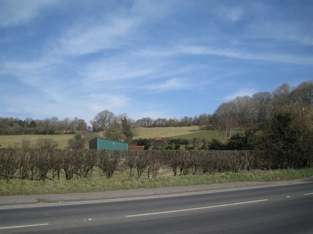 The view from the bus stop on the A4 west of Woolhampton