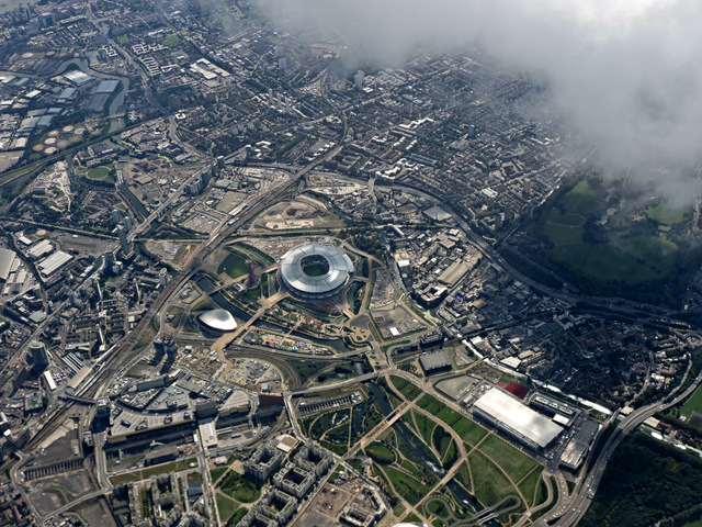 Queen Elizabeth Olympic Park from the air