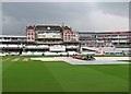 TQ3077 : A wet morning at The Oval by John Sutton
