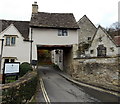 Private road and public footpath under Archway Cottage, Castle Combe