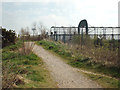 SK0307 : Northern approach to a footbridge over the M6 Toll motorway, Chasewater Country Park by Robin Stott