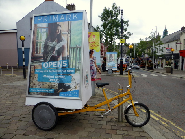 Advertising bicycle "Linda", Market Street, Omagh