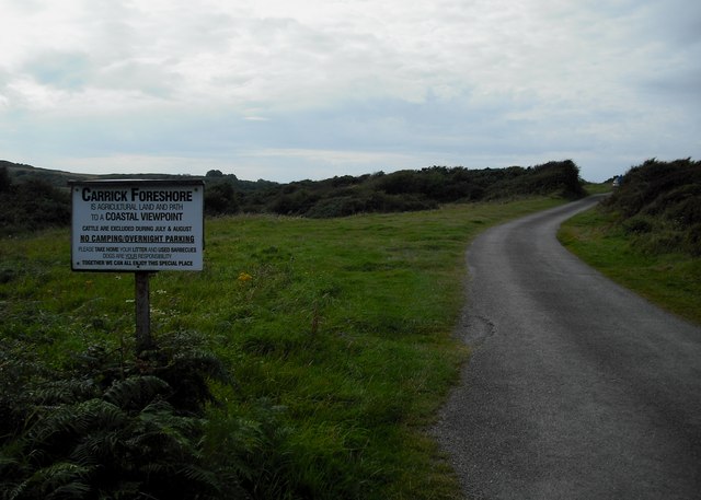 Sign on Carrick Foreshore © Christopher Hall cc-by-sa/2.0 :: Geograph ...