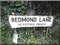 Sign for Bedmond Lane