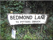 TL1206 : Sign for Bedmond Lane by David Howard