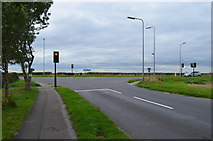 SK9765 : Junction to A607 from RAF Waddington  by Julian P Guffogg