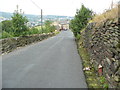 Hob Lane, Norland, showing the position of the water main marker post