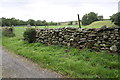 NY5907 : Dry stone wall beside minor road near High Scales by Roger Templeman