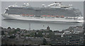 Cruise ship Royal Princess leaving Greenock