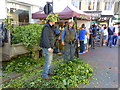 Hop  bine seller in East Street, Faversham