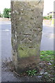 Benchmark on stone post, Raines Road