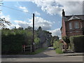 Junction of Dawney Hill and the footpath to School Lane