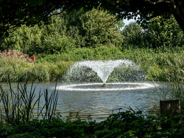 Fountain on Lake, Capel Manor, Enfield