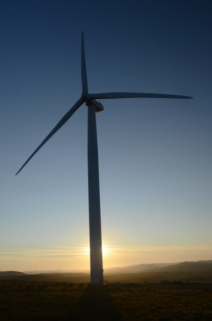 Wind Turbine at Kilbraur Wind Farm in Sutherland