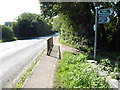 The B2135 looking south from bridleway junction