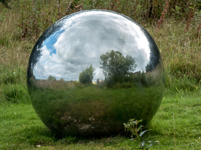 Mirrored Ball at The Spaceguard Centre, Knighton, Powys