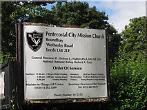 SE3337 : PCMC church sign, Roundhay by Stephen Craven