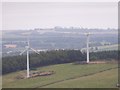 NJ8110 : Long range view of Tertowie wind turbines by Stanley Howe