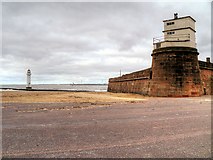 SJ3094 : Perch Rock Fort and Lighthouse by David Dixon
