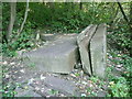 Abandoned pieces of stone next to Brighouse FP99, Rastrick