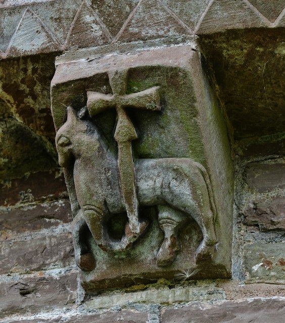 Kilpeck: The church of St. Mary and St. David: Eastern aspect corbel table carving 4