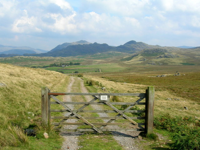 Gated track on Birker Fell