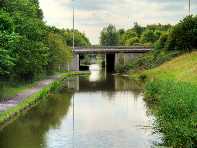 Shropshire Union Canal Passing Under the M56 at Bridge#135B