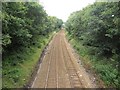 The Railway line passing under Butcher Hill Bridge, Leeds