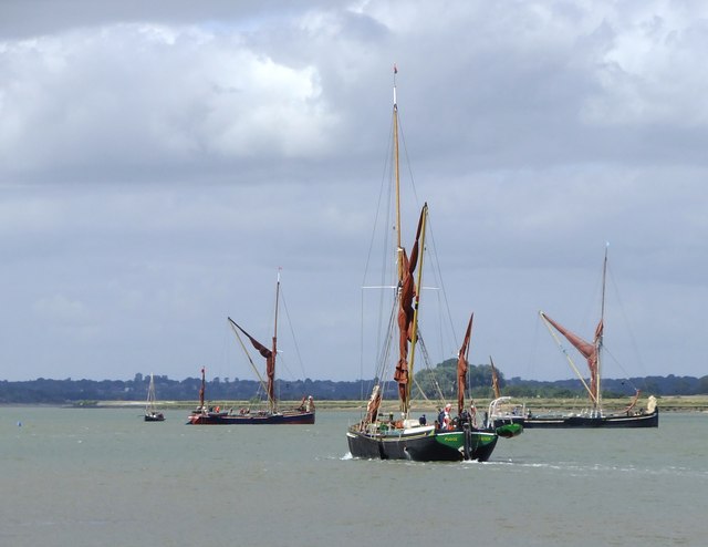 Sailing barges in the Colne estuary