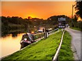 River Weaver, Setting Sun at Dutton Wharf