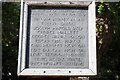 Names on war memorial