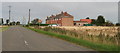 Houses in Sidebar Lane (B1395), near east Heckington