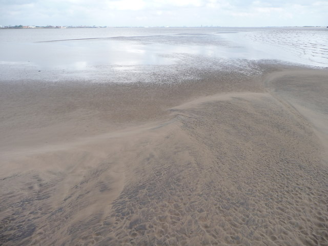 Uncharted sandbank 35 minutes after... © Christine Johnstone cc-by-sa/2 ...