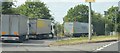 TL1747 : HGV's parked by the A1 by N Chadwick