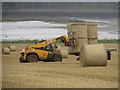NU2310 : Loading straw near Alnmouth by Graham Robson